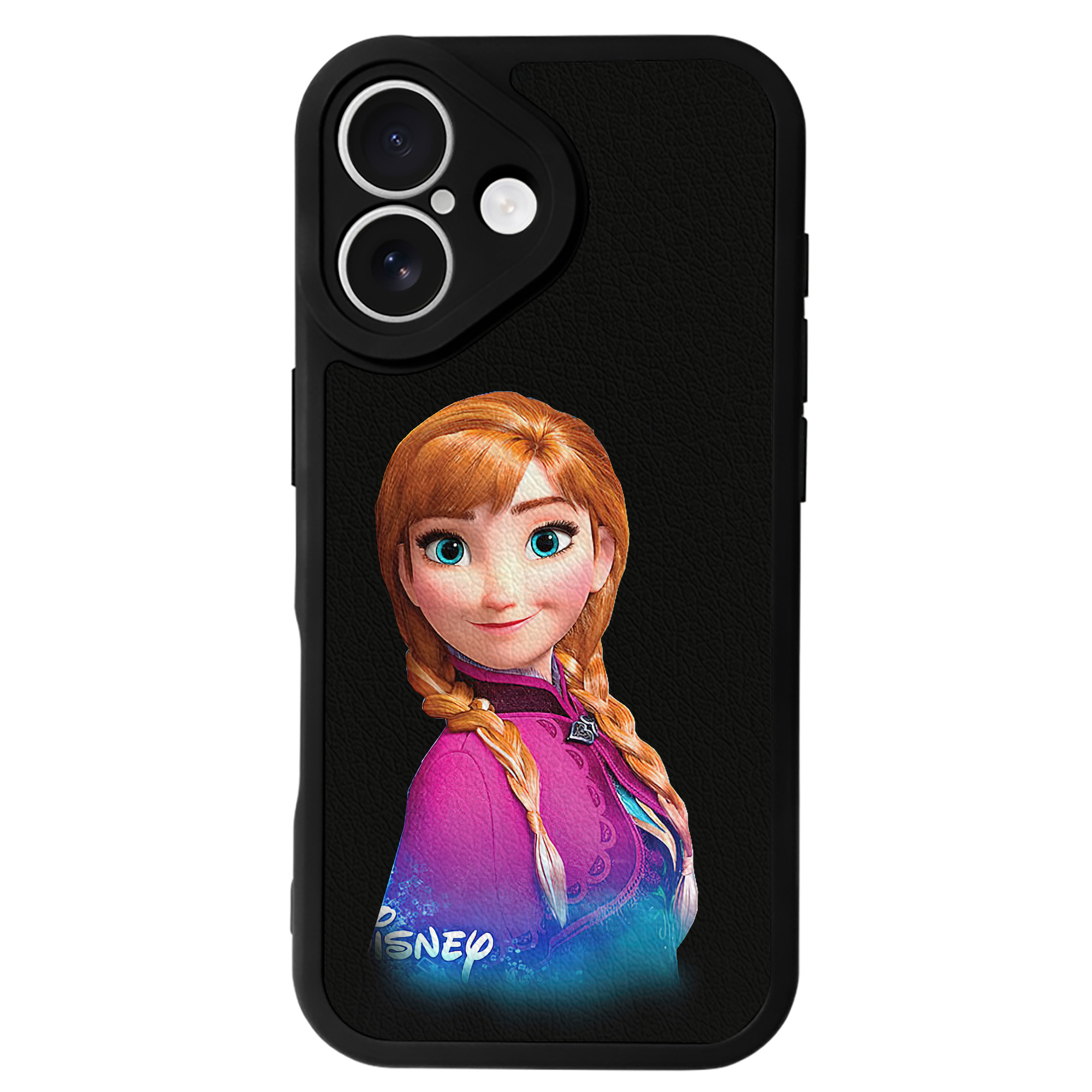 （画像用） アナと雪の女王 アンナ エルサ Frozen Anna Elsa 【iPhone 16シリーズ対応】シリコンスマホケース（レザー調） 材質：シリコン